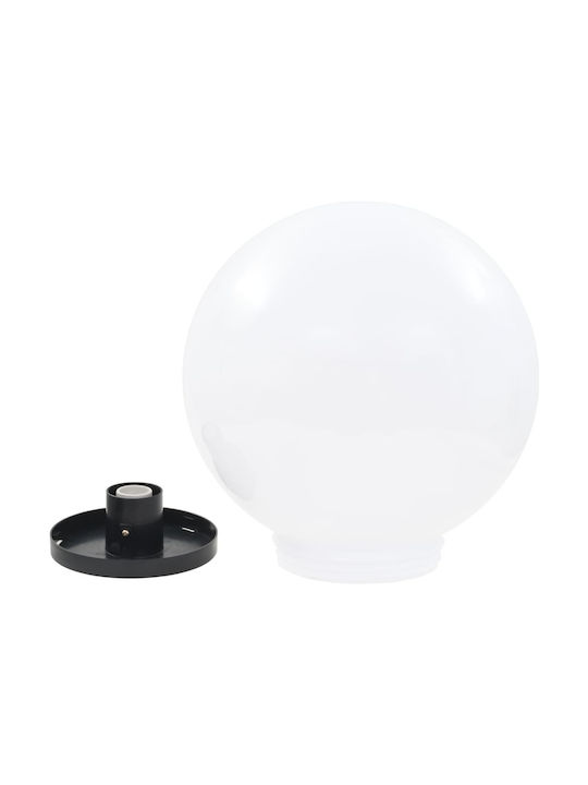 vidaXL Outdoor Floor Lamp Globe for Outdoor Space 12W IP44 for E27 Socket White