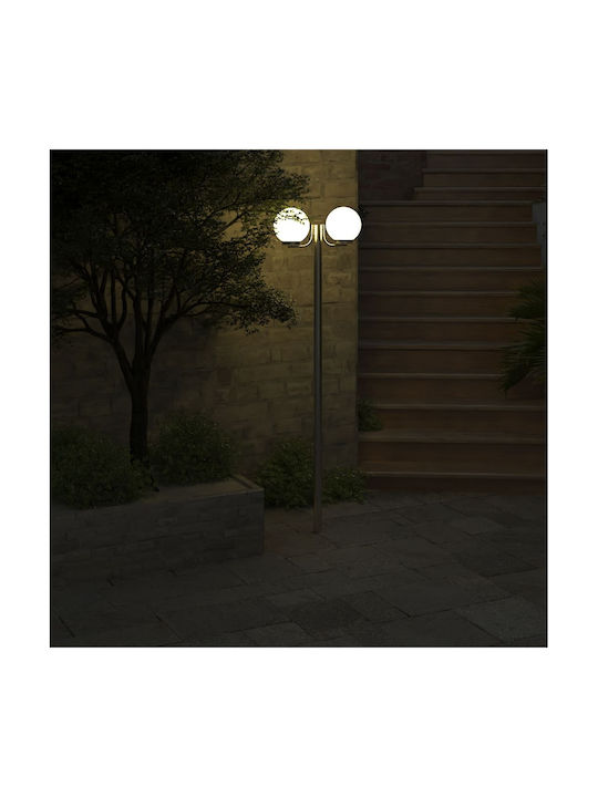 vidaXL Outdoor Floor Lamp Post for Exterior Space 60W IP44 for E27 Socket Silver
