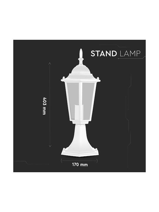 V-TAC Φωτιστικό Φαναράκι Εξωτερικού Χώρου 40W IP44 για Ντουί E27 Λευκό