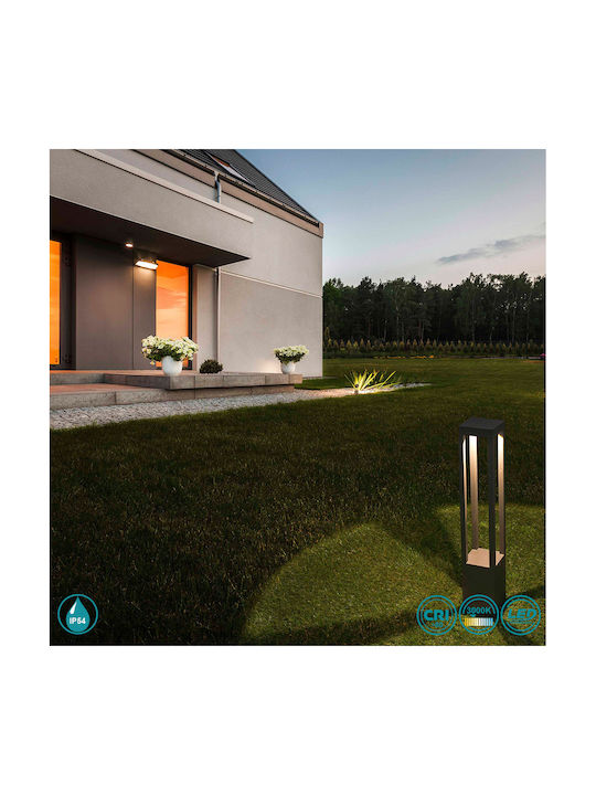 Faro Barcelona Agra Outdoor Floor Lamp Small Post 9W with Warm White Light IP55 Black