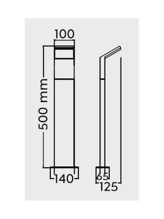 Trio Lighting Pearl Small Post Outdoor Floor Lamp 9W with Warm White Light IP54 Black