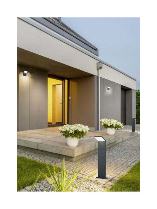 Trio Lighting Pearl Small Post Outdoor Floor Lamp 9W with Warm White Light IP54 Black