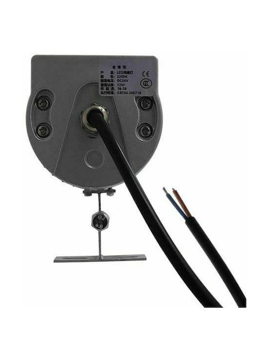 GloboStar Genius Außenstehlampe LED Wall Washer 72W mit Kaltweißem Licht IP66 Silber
