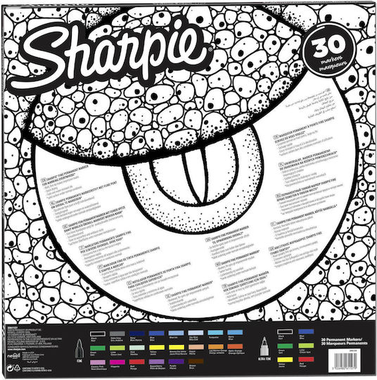 Sharpie Lizard Drawing Markers 1mm Thin Set 30pcs