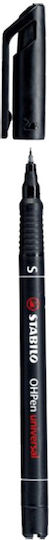 Stabilo OHPen Universal S Μαρκαδόρος Διαφανειών Black 0.4mm