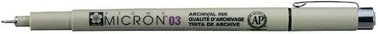 Sakura Pigma Micron 02 Μαρκαδόρος Σχεδίου Μαύρος 0.3mm