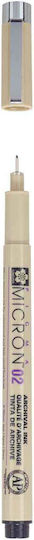 Sakura Pigma Micron 02 Μαρκαδόρος Σχεδίου Μαύρος 0.3mm