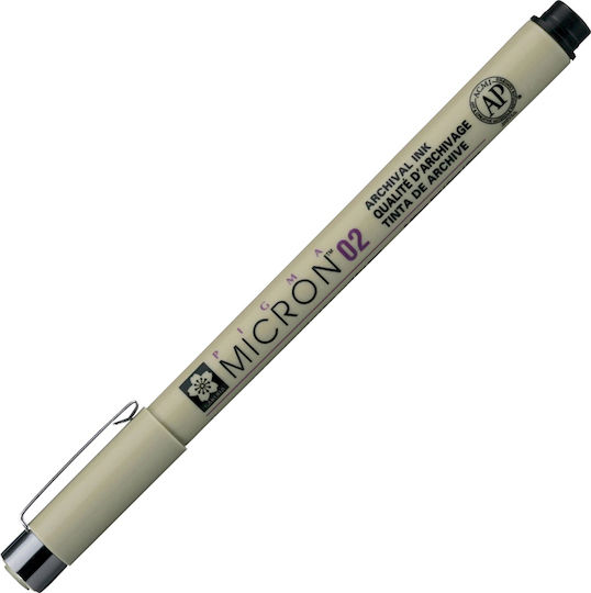 Sakura Pigma Micron 02 Μαρκαδόρος Σχεδίου Μαύρος 0.3mm