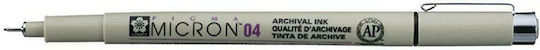 Sakura Pigma Micron 04 Μαρκαδόρος Σχεδίου Μαύρος 0.4mm