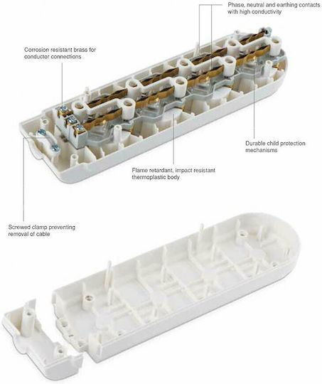 Makel Power Strip 6 Positions without Cable