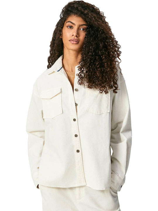 Fatima Damen Weiß Overshirt