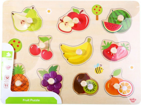 Wooden Kids Pegged Puzzle Fruits for 1+ Years 10pcs Tooky Toys