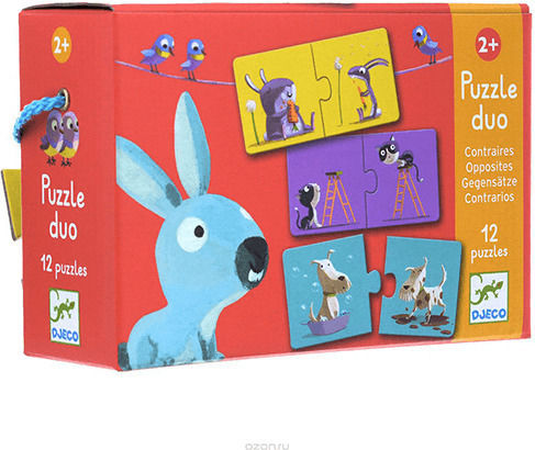 Kids Puzzle Opposites for 2+ years+ Years 12pcs Djeco