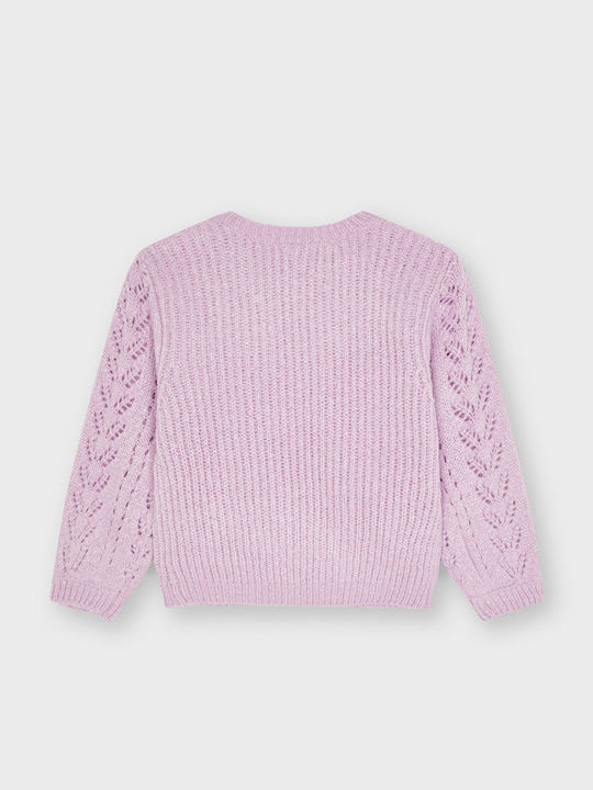 Kinderpullover Langarm Flieder