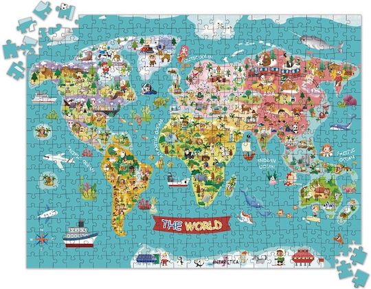 Παιδικό Puzzle Παγκόσμιος Χάρτης για 8+ Ετών 200pcs Ravensburger