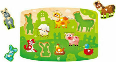 Holz Kinder Steckpuzzle Farm für 2++ Jahre 9pcs Hape