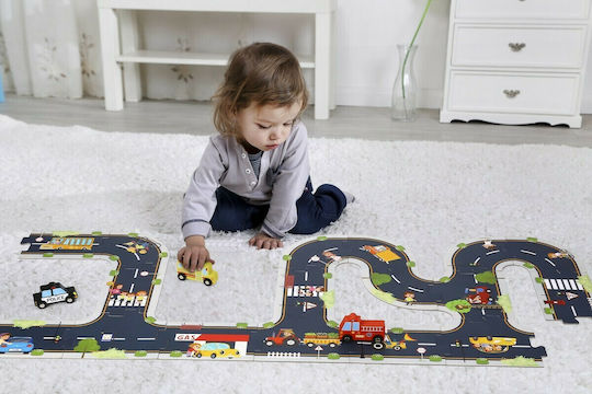 Wooden Kids Puzzle Car track for 3+ years+ Years 20pcs Tooky Toys