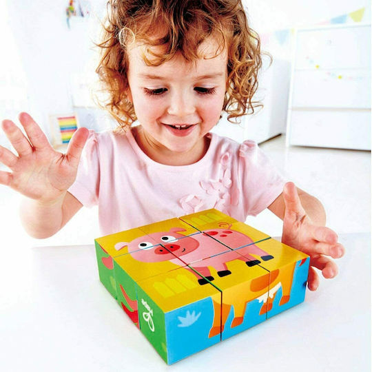 Wooden Kids Puzzle Farm Animal for 2+ years+ Years 9pcs Hape