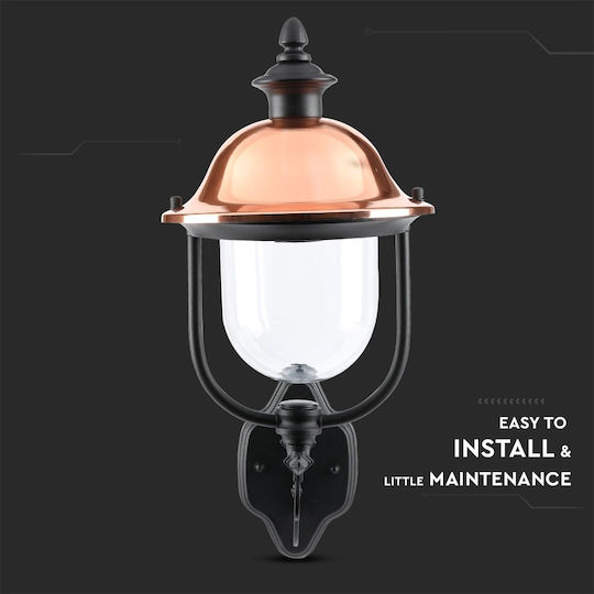 V-TAC Iluminat Exterior Montat Pe Perete Lampion E27 IP44 29x25x52.5cm