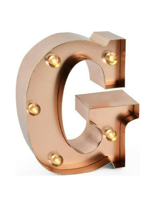 Legami Milano Decorative Lamp Letter LED Battery Ping Gold