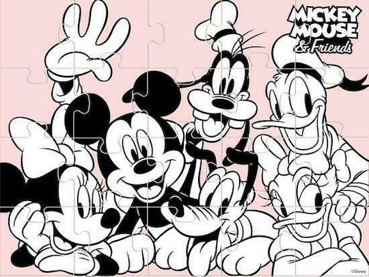 Παιδικό Puzzle Mickey 4 in 1 για 3+ Ετών 48pcs Luna
