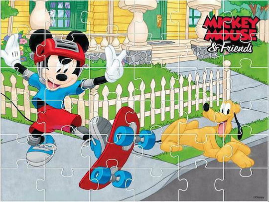 Παιδικό Puzzle Mickey 4 in 1 για 3+ Ετών 48pcs Luna