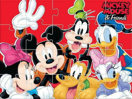 Παιδικό Puzzle Mickey 4 in 1 για 3+ Ετών 48pcs Luna