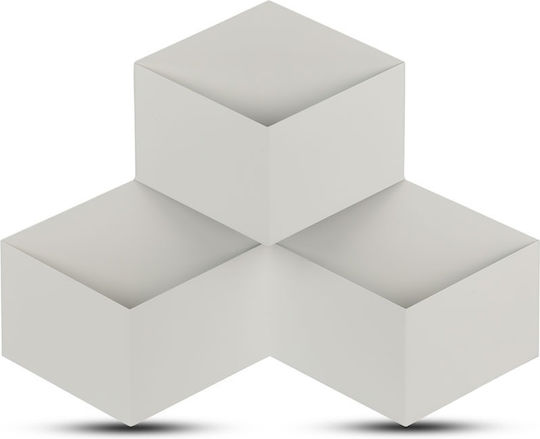 V-TAC Modern Leuchte Wand mit Integrierter LED und Neutralweißes Licht 44x33.5x7.5cm