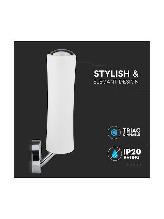 V-TAC VT-7025 Modern Lamp Wall with Integrated LED and Warm White Light 12.5x42cm