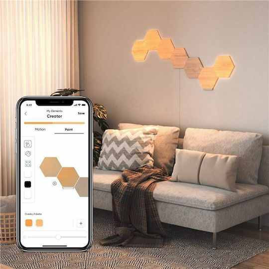 Nanoleaf WiFi Dekorative Lampe Sechseck Beige 7Stück