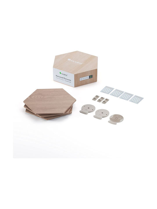 Nanoleaf Smart Διακοσμητικό Φωτιστικό LED Θερμό Λευκό 4000K Hexagon 3τμχ