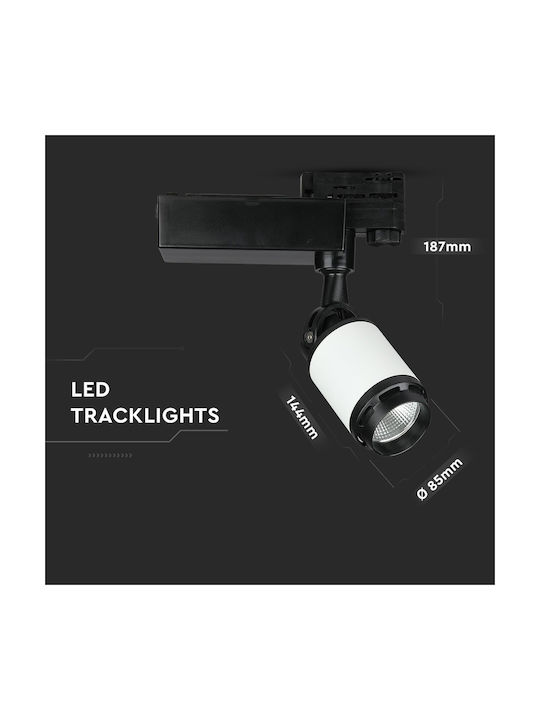 V-TAC Single LED Cool White Spot in Black Color