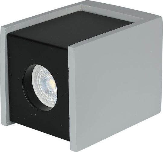 V-TAC VT-860 Μονό Σποτ με Ντουί GU10 σε Γκρι Χρώμα