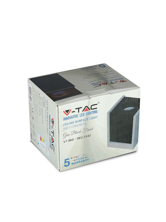 V-TAC VT-860 Μονό Σποτ με Ντουί GU10 σε Γκρι Χρώμα