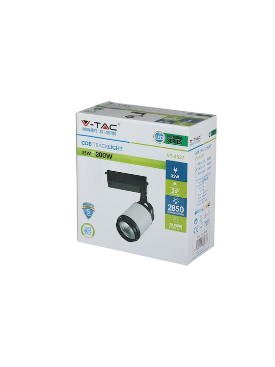 V-TAC Single LED Cool White Spot in Black Color
