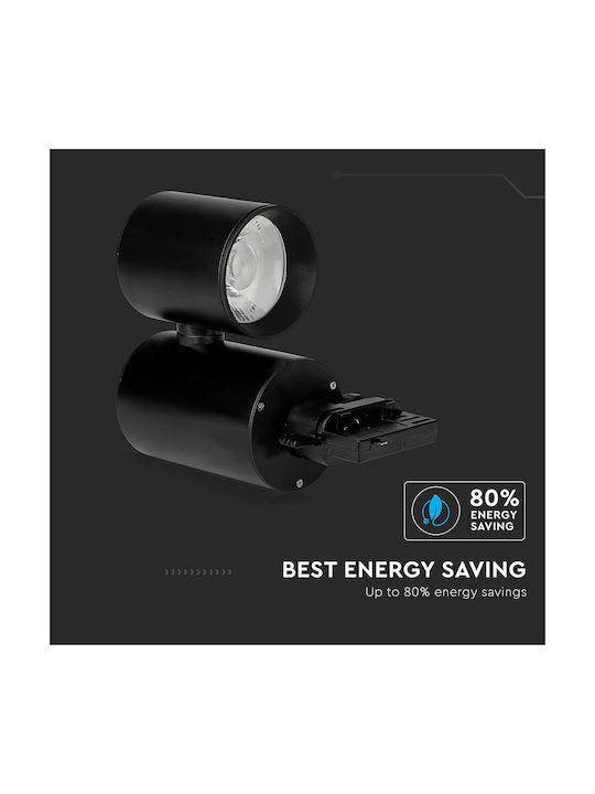 V-TAC Single LED Cool White Spot in Black Color