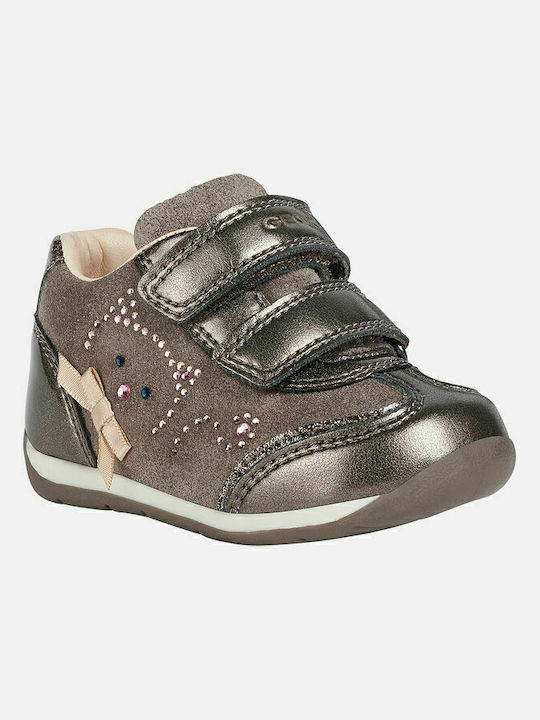 Kids Sneakers Anatomic with Hoop & Loop Closure Grey