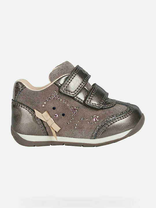 Kids Sneakers Anatomic with Hoop & Loop Closure Grey