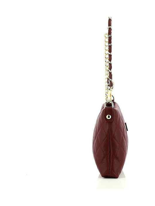 Leather Women's Handbag Crossbody Burgundy