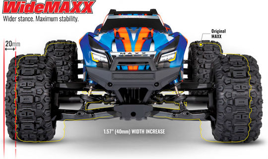 Traxxas MAXX with WideMAXX Remote Controlled Car Monster Truck 4WD Red