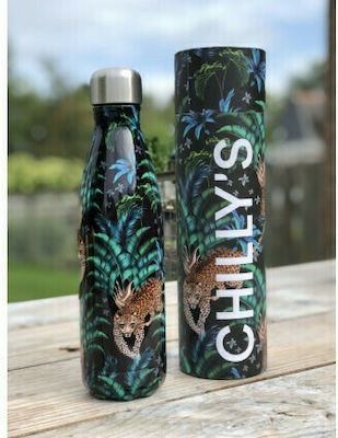 Chilly's Tropical Leopard Bottle Thermos Stainless Steel BPA Free Multicolour 500ml 20110 CB20110