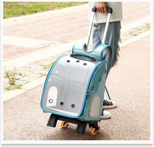 Glee Trolley for Dog and Cat Transport Blue M33xP27xH42cm