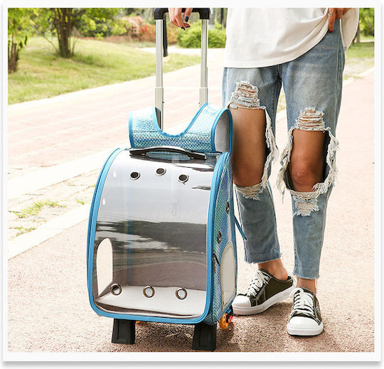 Glee Trolley for Dog and Cat Transport Blue M33xP27xH42cm