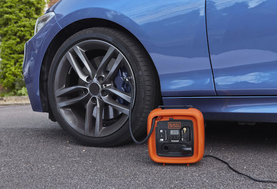 Black & Decker Τρόμπα Αυτοκινήτου 160PSI με Καλώδιο Αναπτήρα 12V