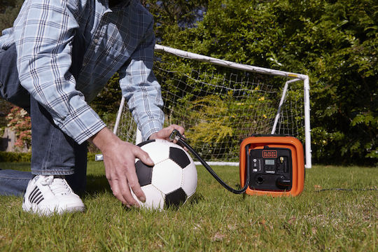 Black & Decker Τρόμπα Αυτοκινήτου 160PSI με Καλώδιο Αναπτήρα 12V