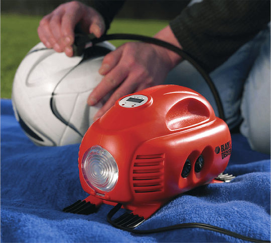 Black & Decker Τρόμπα Αυτοκινήτου 120PSI με Καλώδιο Αναπτήρα 12V (Χωρίς Μπαταρία)