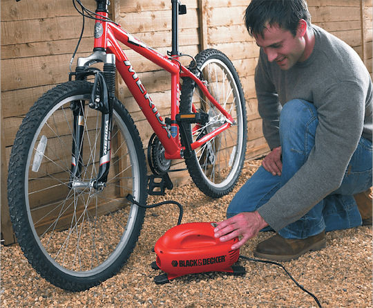 Black & Decker Τρόμπα Αυτοκινήτου 120PSI με Καλώδιο Αναπτήρα 12V (Χωρίς Μπαταρία)