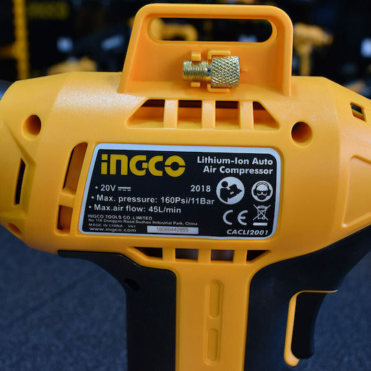 Ingco Car Tire Pump 150PSI Rechargeable 20V (Without Battery)
