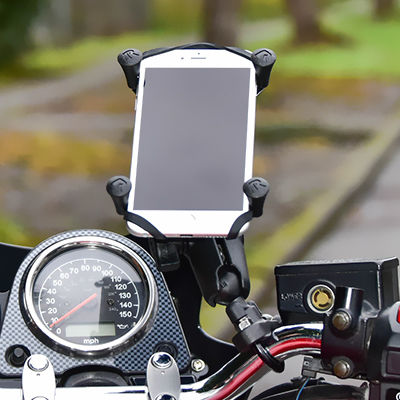 RAM Mount Universal X-Grip Βάση Κινητού Μοτοσυκλέτας με Ρυθμιζόμενο Βραχίονα 5.5-6" για το Τιμόνι