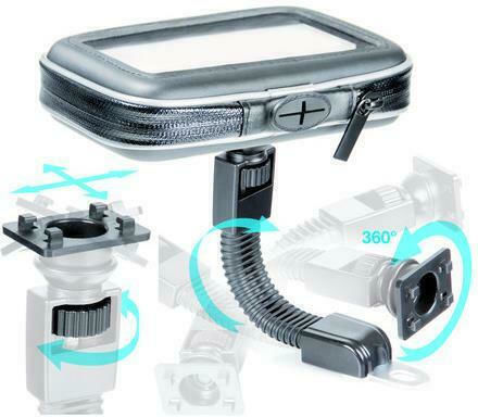 Lampa Multi Holder Evo 1 Βάση Κινητού Μοτοσυκλέτας με Αδιάβροχη Θήκη για τον Καθρέπτη